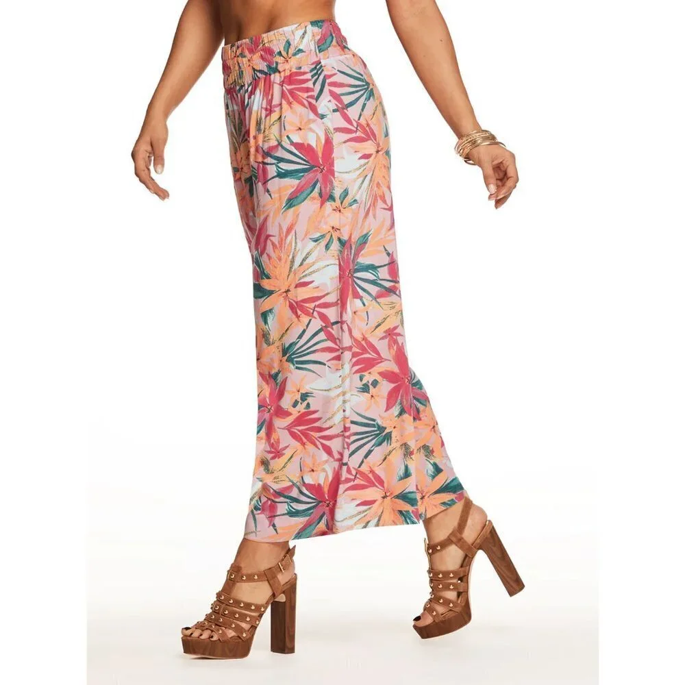 NWT Jessica Simpson Rosalie Wide Leg Pant in Floral Canopy - Picture 2 of 3